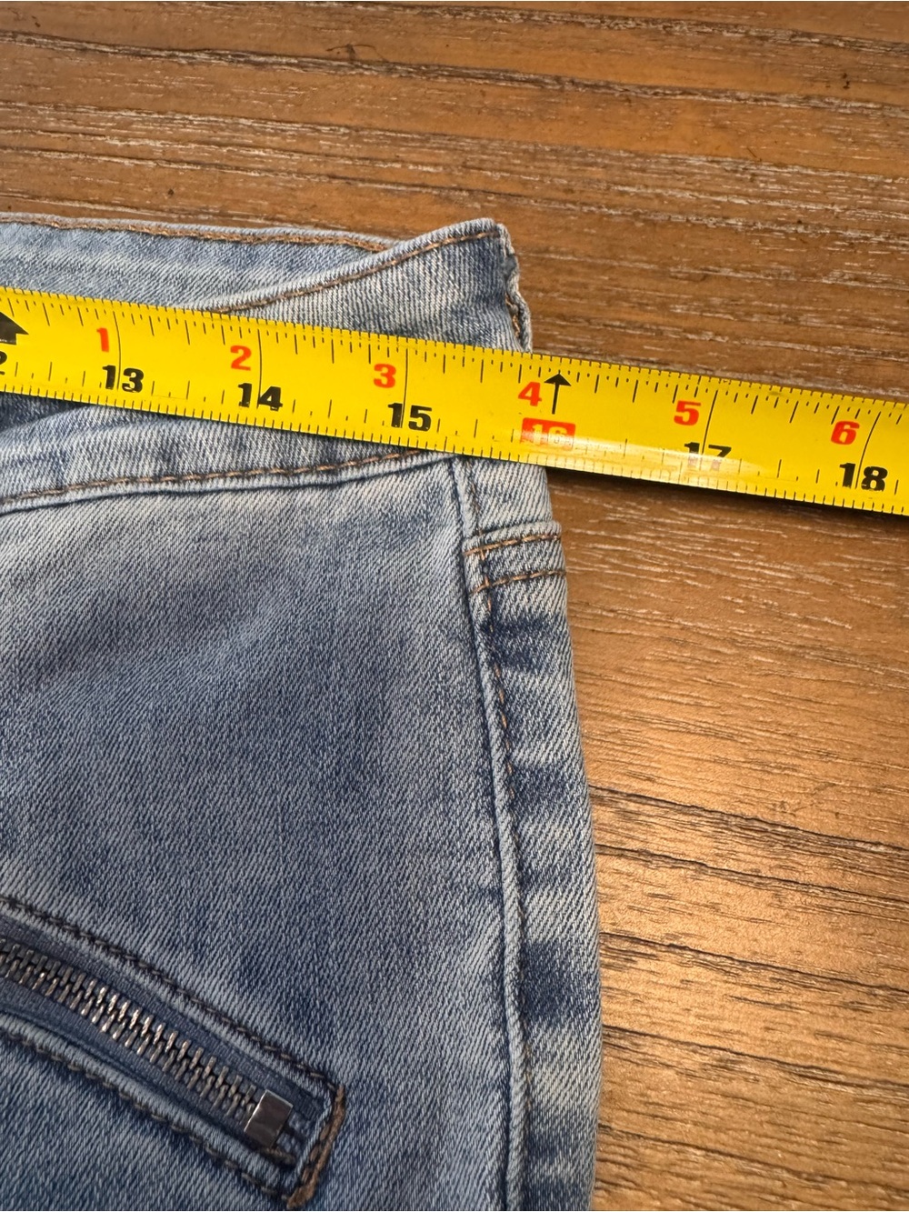 Light Blue Wide Leg Jeans with Zip Detail - Women's Flare - Picture 4 of 7